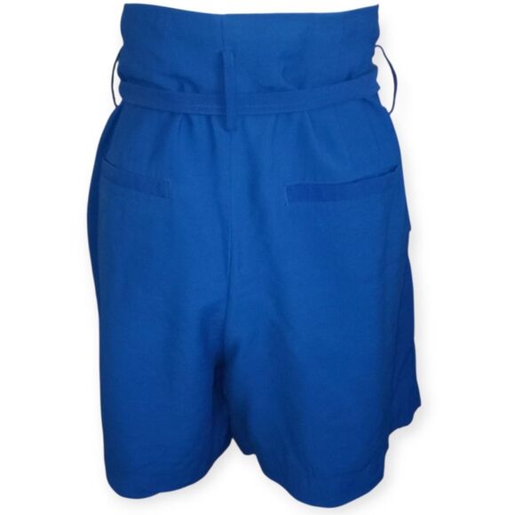 A New Day Paper Bag Waist Blue Shorts with Tie-Waist Sz.16 EUC - Picture 6 of 8